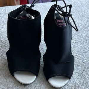 Juicy Couture Black and White Heeled Sandals